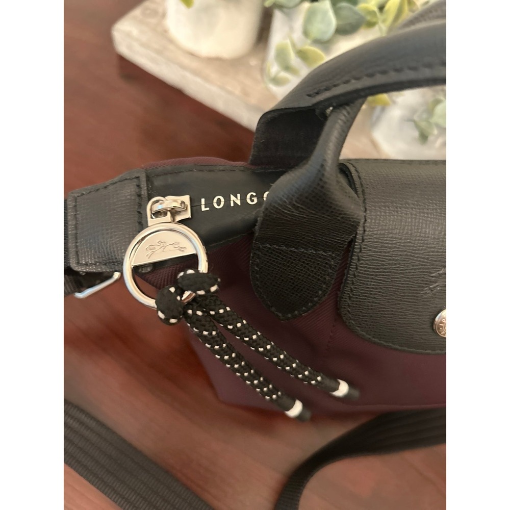 Longchamp Le Pilage Energy Extra Small Crossbody Bag Handle Tote Burgundy $250+ - Picture 4 of 8